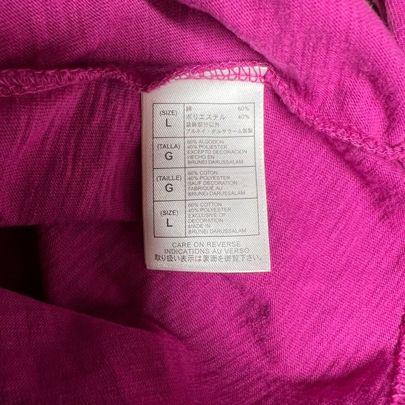 Disney Parks Authentic Pink Long Sleeve Top L Embellished Mickey Mouse Shirt - Picture 7 of 7